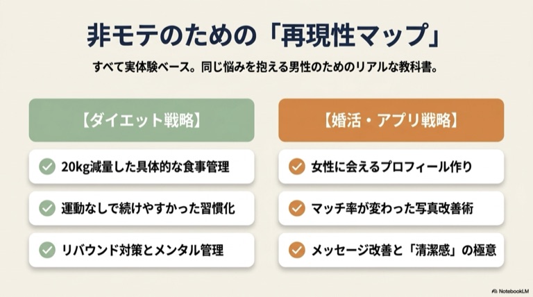 非モテのための再現性マップ：ダイエット戦略と婚活戦略